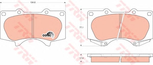 Set placute frana punte fata TOYOTA LAND CRUISER 0