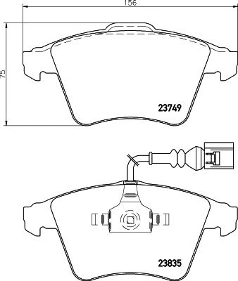 Set placute frana punte fata VOLKSWAGEN TIGUAN (5N_) - Cod intern: W20157647 - LIVRARE DIN STOC in 24 ore!!!