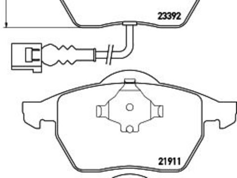 Set placute frana punte fata VW BORA 1.9,tdi 98- /SEAT LEON - Cod intern: W20157408 - LIVRARE DIN STOC in 24 ore!!!