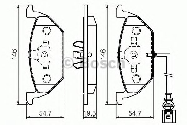 Set placute frana punte fata VW Golf IV Variant (1J5) (An fabricatie 05.1999 - 06.2006, 68 - 150 CP, Diesel, Benzina, (CNG)) - Cod intern: W20157365 - LIVRARE DIN STOC in 24 ore!!!