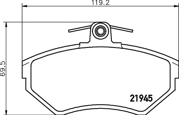 Set placute frana punte fata VW VENTO 91- CADDY 95