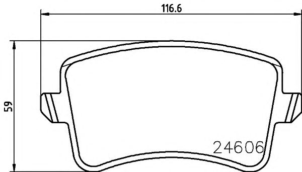 Set placute frana punte spate AUDI A5 B8 Convertible (8F7) (An fabricatie 03.2009 - 01.2017, 143 - 450 CP, Diesel, Benzina) - Cod intern: W20157468 - LIVRARE DIN STOC in 24 ore!!!