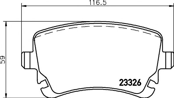 Set placute frana punte spate AUDI A8 (4E_) MAXGEAR: 19-0497