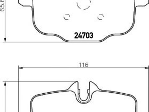 Set placute frana punte spate BMW 7 (G11, G12) - Cod intern: W20157774 - LIVRARE DIN STOC in 24 ore!!!