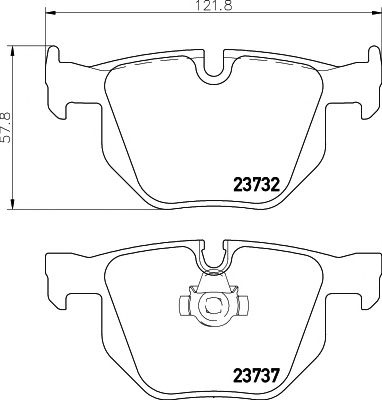 Set placute frana punte spate BMW X6 (E71, E72) - Cod intern: W20157282 - LIVRARE DIN STOC in 24 ore!!!