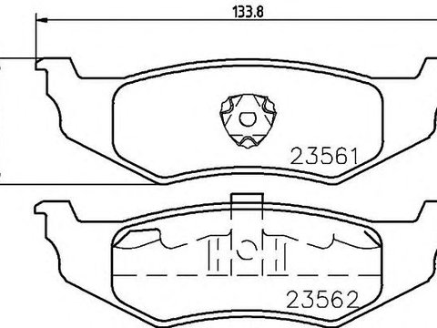 Set placute frana punte spate CHRYSLER 300M/NEON II/ PT CRUISER - Cod intern: W20157427 - LIVRARE DIN STOC in 24 ore!!!