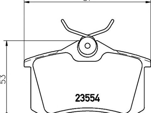 Set placute frana punte spate CITROEN C4 II Cactus (An fabricatie 09.2014 - ..., 75 - 131 CP, Diesel, Benzina) - Cod intern: W20157215 - LIVRARE DIN STOC in 24 ore!!!