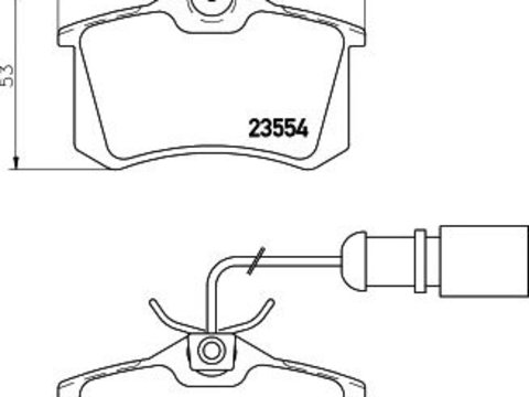 Set placute frana punte spate (cu senzor uzura integrat) VW SHARAN/GALAXY/ALH 00- - Cod intern: W20059687 - LIVRARE DIN STOC in 24 ore!!!