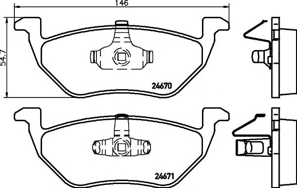Set placute frana punte spate FORD MAVERICK 2.0 16V - Cod intern: W20157844 - LIVRARE DIN STOC in 24 ore!!!