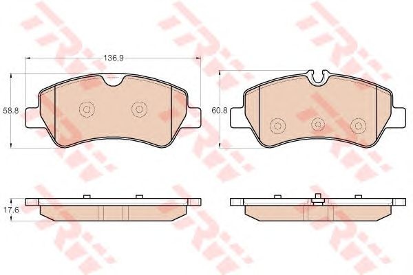 Set placute frana punte spate FORD TRANSIT 2,2 TDCI 12- - Cod intern: W20013171 - LIVRARE DIN STOC in 24 ore!!!