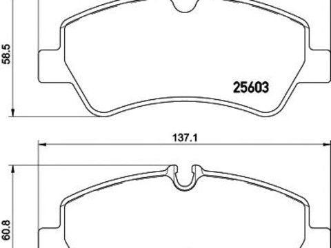 Set placute frana punte spate FORD TRANSIT CUSTOM 12-/TRANSIT 14- - Cod intern: W20059671 - LIVRARE DIN STOC in 24 ore!!!