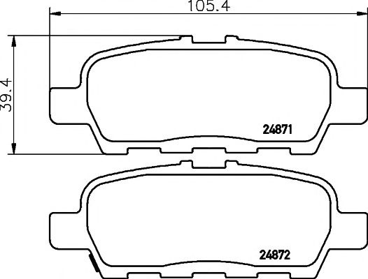 Set placute frana punte spate INFINITI QX60 Off-Road (An fabricatie 04.2012 - ..., 253 - 265 CP, Benzina, Benzina/Electro) - Cod intern: W20157674 - LIVRARE DIN STOC in 24 ore!!!