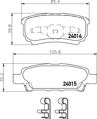 Set placute frana punte spate JEEP CHEROKEE - Cod intern: W20157687 - LIVRARE DIN STOC in 24 ore!!!