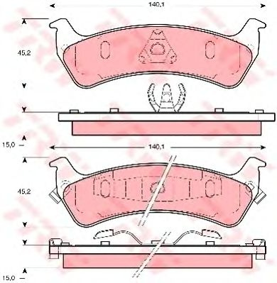 Set placute frana punte spate JEEP GRAND CHEROKEE 4,0-5,2 91-93 - Cod intern: W20012522 - LIVRARE DIN STOC in 24 ore!!!