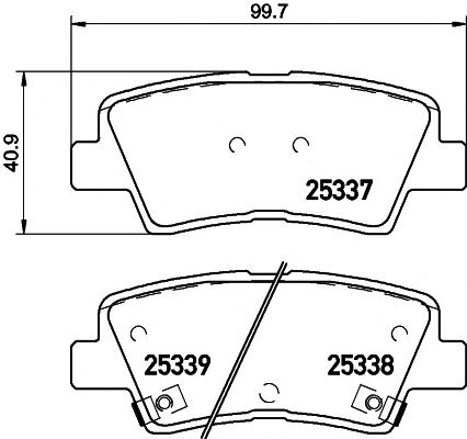 Set placute frana punte spate KIA CARENS Mk II (FJ) - Cod intern: W20157696 - LIVRARE DIN STOC in 24 ore!!!