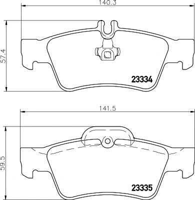 Set placute frana punte spate MERCEDES-BENZ S-CLAS