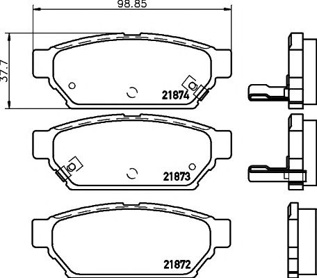 Set placute frana punte spate MITSUBISHI ASX Van (GA_W_) - Cod intern: W20157535 - LIVRARE DIN STOC in 24 ore!!!