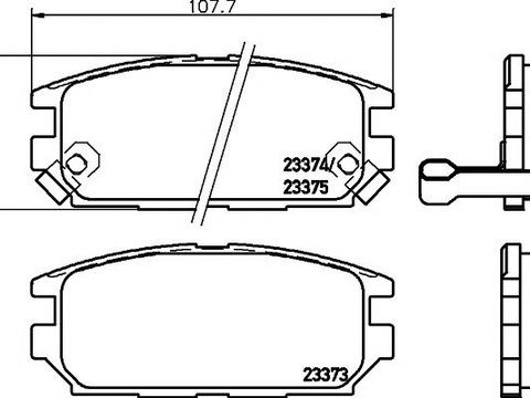 Set placute frana punte spate MITSUBISHI GALANT 92- - Cod intern: W20157632 - LIVRARE DIN STOC in 24 ore!!!