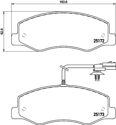 Set placute frana punte spate NISSAN NV400 Van (X62, X62B) (An fabricatie 11.2011 - ..., 101 - 179 CP, Diesel) - Cod intern: W20157697 - LIVRARE DIN STOC in 24 ore!!!