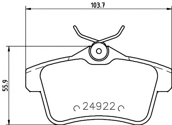 Set placute frana punte spate PEUGEOT 508 SW - Cod intern: W20157628 - LIVRARE DIN STOC in 24 ore!!!