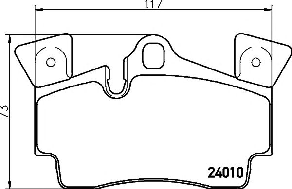 Set placute frana punte spate PORSCHE CAYENNE - Cod intern: W20157265 - LIVRARE DIN STOC in 24 ore!!!