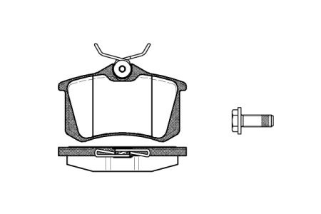 Set placute frana punte spate pt citroen c3, c4, f