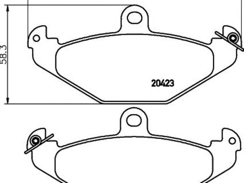 Set placute frana punte spate RENAULT Espace III (JE) (An fabricatie 11.1996 - 10.2002, 114 - 190 CP, Diesel, Benzina) - Cod intern: W20157300 - LIVRARE DIN STOC in 24 ore!!!