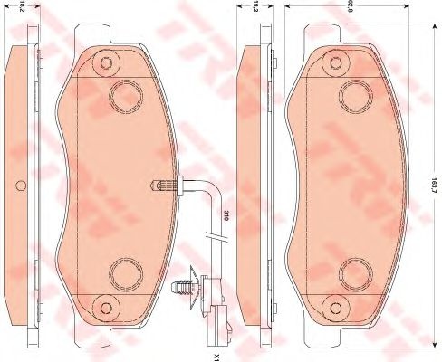 Set placute frana punte spate RENAULT MASTER 10- - Cod intern: W20013107 - LIVRARE DIN STOC in 24 ore!!!