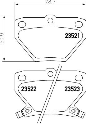 Set placute frana punte spate TOYOTA IST (NCP6_) MAXGEAR: 19-1160