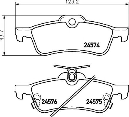 Set placute frana punte spate TOYOTA YARIS 06- FRA