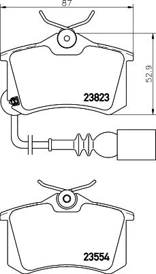 Set placute frana punte spate VOLKSWAGEN BORA (1J2) - Cod intern: W20157217 - LIVRARE DIN STOC in 24 ore!!!