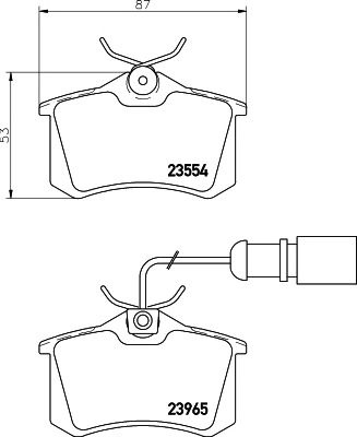 Set placute frana punte spate VOLKSWAGEN SHARAN (7