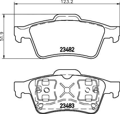 Set placute frana punte spate VOLVO V50 (MW) MAXGEAR: 19-0524