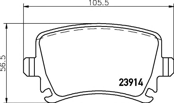 Set placute frana punte spate VW Golf VI Variant (AJ5) (An fabricatie 07.2009 - 07.2013, 80 - 200 CP, Diesel, Benzina) - Cod intern: W20157254 - LIVRARE DIN STOC in 24 ore!!!