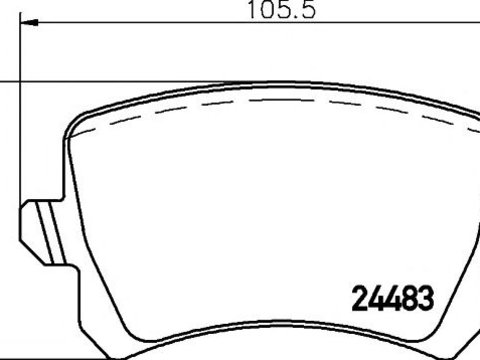 Set placute frana punte spate VW PASSAT 08-/TIGUAN - Cod intern: W20157600 - LIVRARE DIN STOC in 24 ore!!!