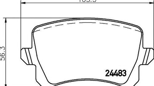 Set placute frana punte spate VW Passat 