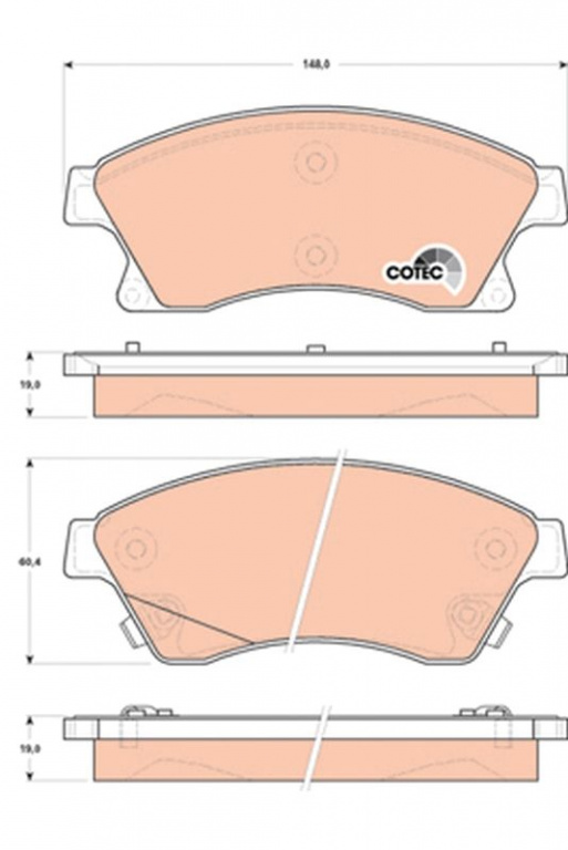 Set placute frana, QWP WBP1000 pentru CHEVROLET AVEO hatchback (T300), ASTRA J GTC 2011-2018