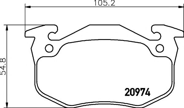 Set placute frana RENAULT MEGANE CC (EZ0/1_) - Cod intern: W20058285 - LIVRARE DIN STOC in 24 ore!!!