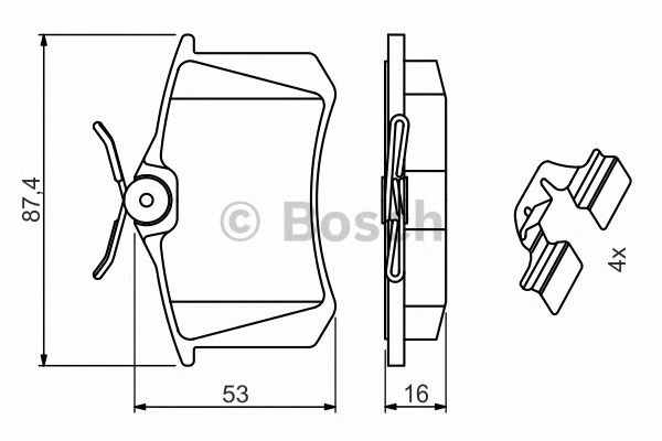 Set placute frana RENAULT TWINGO II (CN0_) - Cod intern: W20277104 - LIVRARE DIN STOC in 24 ore!!!