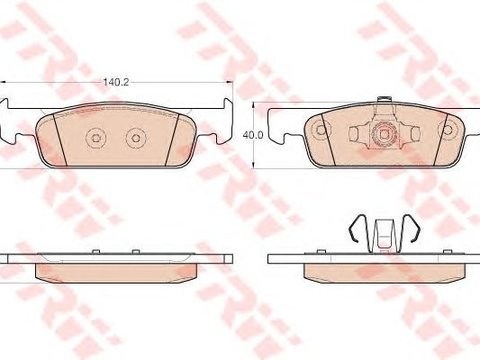 Set placute frana RENAULT TWINGO III - Cod intern: W20013203 - LIVRARE DIN STOC in 24 ore!!!