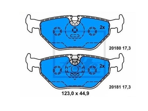 Set placute frana spate BMW E60, E61, E63, E64