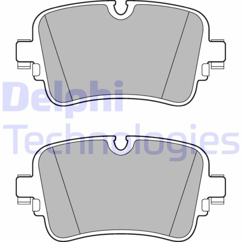 Set placute frana spate DELPHI, Audi A6 (C8), 2018-, A7 (4ka), 2017-, A8, 2017-, Q7 (4M), 2015-, Q8, 2018-, Skoda Superb III (3v3), 2015-, VW Touareg, 2017-, spate, Pt. numar PR : 1KQ, 2EH, Pentru diametru diSC frana [mm] : 350, puntea spate