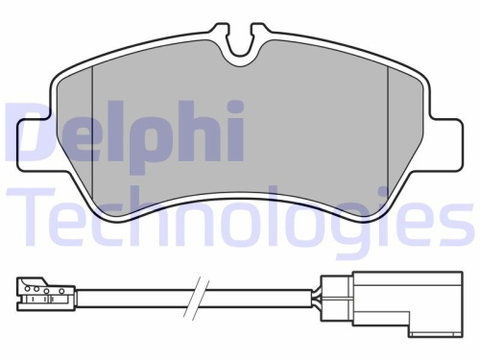 Set placute frana spate DELPHI, Ford Tourneo/ Transit Custom V362, 2012-, Transit V363, 08.2013-, spate, puntea spate