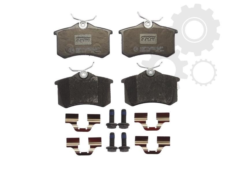 Set placute frana spate Trw pt renault clio, espace, fluence, grand scenic, megane