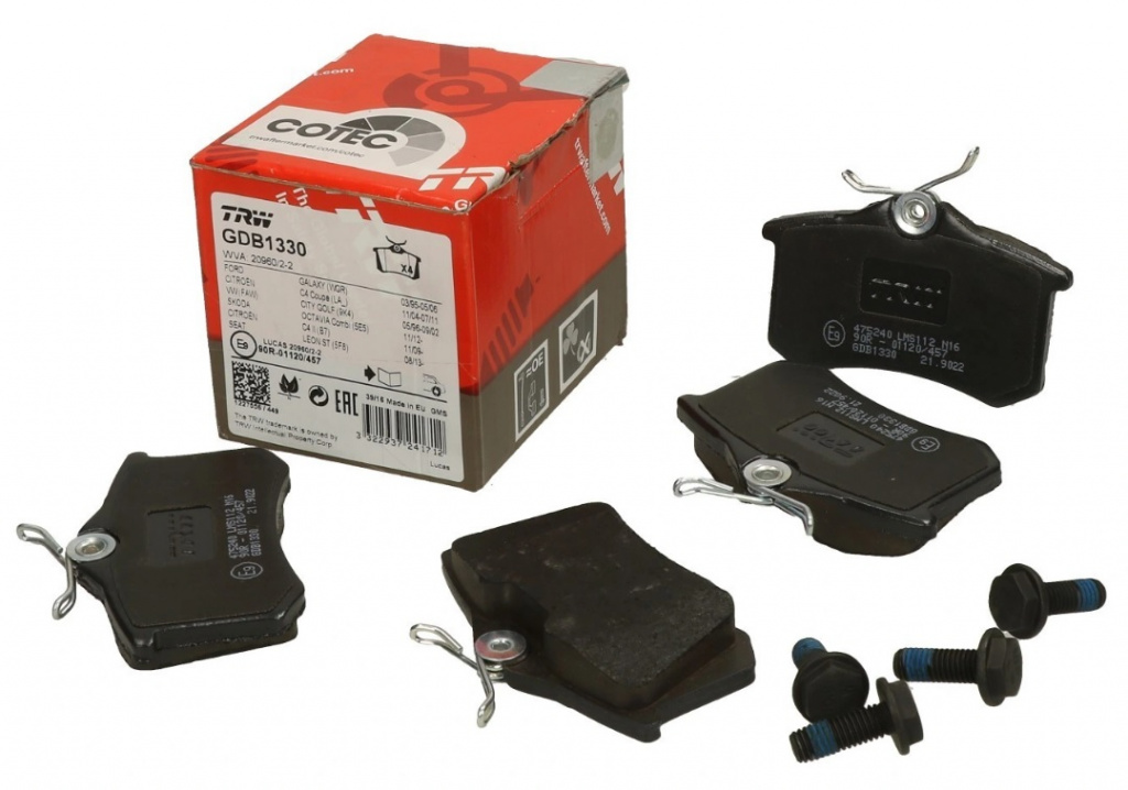 Set Placute Frana Spate Trw Skoda Octavia 2 2004-2013 GDB1330