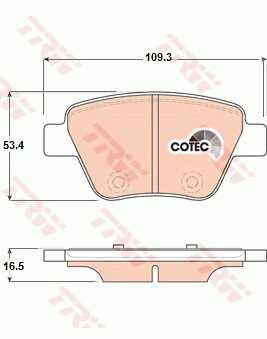 Set placute frana spate VW Beetle 2011-2019, TRW G