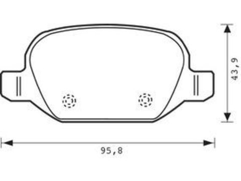 Set Placute frana SRLine Polonia S70-1141 pentru Alfa Romeo 147 2000-2010, Alfa Romeo 156 1997-2005, Alfa Romeo GT 2003-2010, Fiat Linea 2007-2013, Lancia Lybra 1999-2005, punte spate