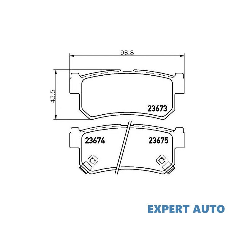 Set placute frana Ssang Yong Actyon (2005->) [QJ] #2 074662