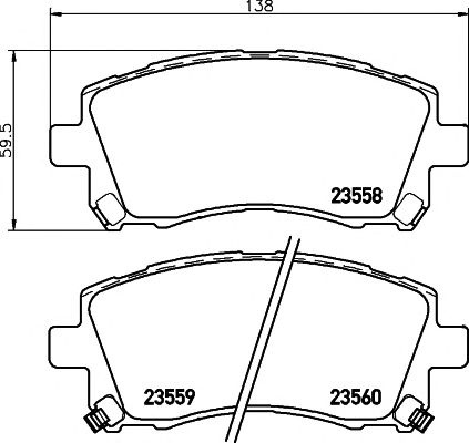 Set placute frana SSANGYONG REXTON - Cod intern: W20120043 - LIVRARE DIN STOC in 24 ore!!!