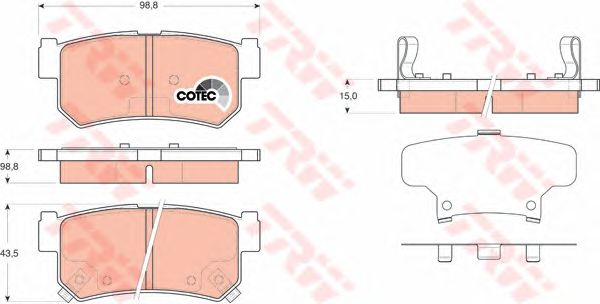 Set placute frana SSANGYONG REXTON (GAB_) - Cod intern: W20013475 - LIVRARE DIN STOC in 24 ore!!!